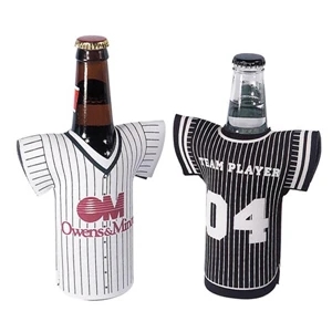 Bottle Jersey (tm) - Baseball Shirt Style Bottle Insulator Sleeve, 1/8" Thick