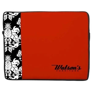 P.k. Reese (tm) - Laptop Sleeve With Black Gusset And Pineapple Damask Design Pattern