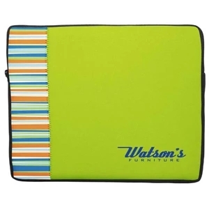 P.k. Reese (tm) - Laptop Sleeve With Black Gusset And Outer Banks Design Pattern Front Accent Panel