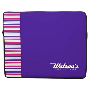P.k. Reese (tm) - Laptop Sleeve With Black Gusset And Aruba Design Pattern Front Accent Panel