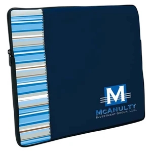 P.k. Reese (tm) - Large Size Laptop Sleeve With Silver Lake Designer Pattern Front Accent Panel