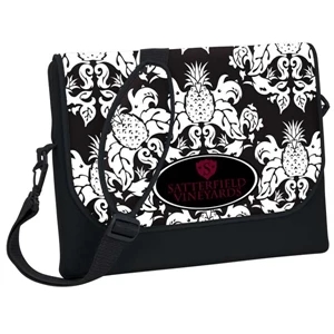 P.k. Reese (tm) - Standard Messenger Bag-style Laptop Sleeve With Pineapple Damask Design