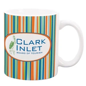 P.k. Reese (tm) - White 11 Oz. Ceramic Mug With Outer Banks Designer Pattern