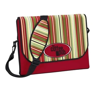 P.k. Reese (tm) - Messenger Bag-style Laptop Sleeve With Tucson Design And Black Strap And Gusset