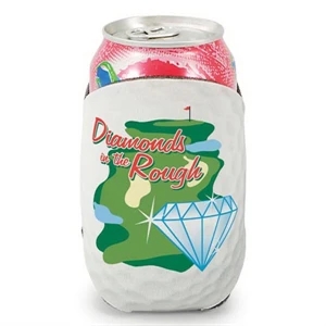 Action Coolie (tm) - Golf Theme Can Insulator, 1/8" Thick High Density Scuba Foam