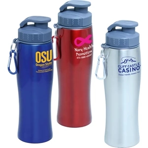Aquamarine - Stainless Steel Water Bottle With Extra Wide Opening And Flip Top Lid
