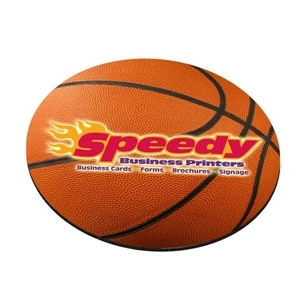 Four Color Process, Mouse Pads, Round, Natural Rubber, 8" Diameter, Basketball