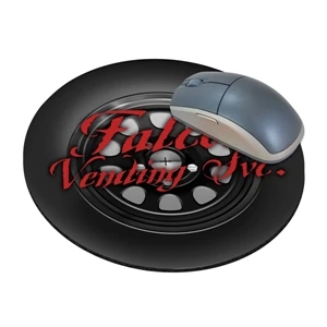 Four Color Process, Mouse Pads, Round, Natural Rubber, 8" Diameter, Tire Design