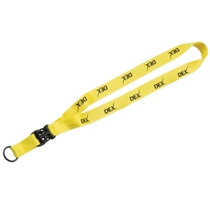 3/4" Economy Polyester Lanyard With Slide Buckle Release & Split Ring - Same Day