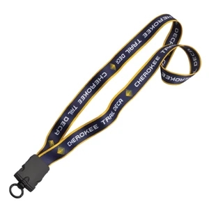 Recycled 3/4" Dye Sublimated Lanyard With Snap Buckle Release And O-ring