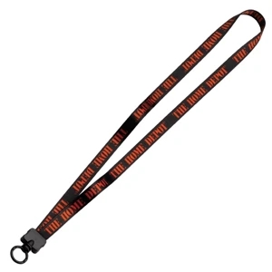 Next Day -1/2" Polyester Dye-sublimated Lanyard With Plastic Clamshell And O-ring