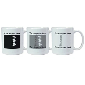 Magic Mug (tm) - Temperature Reactive Ceramic Mug With Chiropractor Trick Design Pattern, 11 Oz