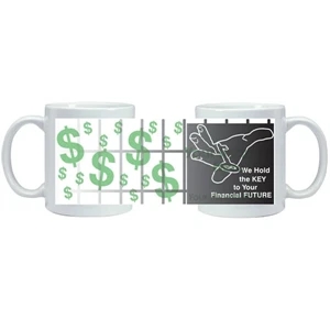 Magic Mug (tm) - 11 Oz Temperature Reactive Ceramic Mug With Financial Trick Design Pattern