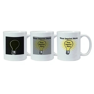 Magic Mug (tm) - 11 Oz Temperature Reactive Ceramic Mug With Light Bulb Trick Design Pattern