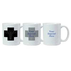 Magic Mug (tm) - Temperature Reactive Ceramic Mug With Medical Trick Design Pattern, 11 Oz