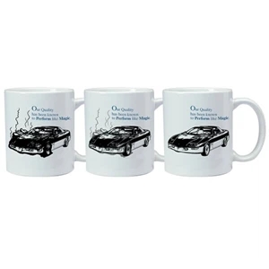 Magic Mug (tm) - 11 Oz Temperature Reactive Ceramic Mug With Auto Repair Trick Design Pattern