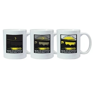 Magic Mug (tm) - 11 Oz Temperature Reactive Ceramic Mug With Newspaper Trick Design Pattern