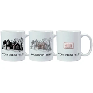 Magic Mug (tm) - 11 Oz Temperature Reactive Ceramic Mug With Trick Real Estate Design Pattern