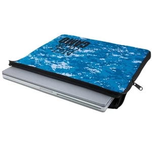 Large Size, Neoprene Camo Four-color Process Laptop Computer Sleeve With Zipper