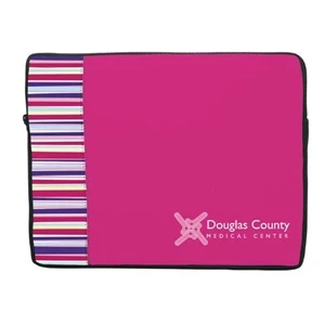 P.k. Reese (tm) - Laptop Sleeve With Aruba Pattern Front Accent Panel And Black Gusset