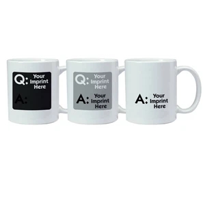 Magic Mug (tm) - 11 Oz Temperature Reactive Ceramic Mug With Question/answer Trick Design Pattern