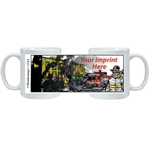 Magic Mug (tm) - 11 Oz Ceramic Temperature Reactive Mug With Firefighter Design