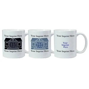 Magic Mug (tm) - Temperature Reactive Ceramic Mug With Banking Trick Design Pattern, 11 Oz