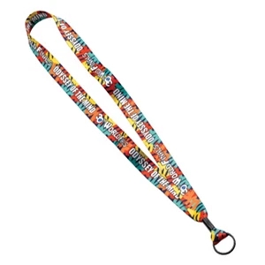 Next Day - 3/4" Dye Sublimated Lanyard With Metal Crimp And Metal Split Ring