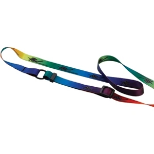 3/4" Rpet Adjustable Dye Sublimated Water Bottle Strap With Rubber O-ring