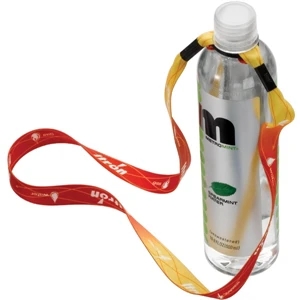 3/4" Rpet Polyester Dye Sublimated Water Bottle Strap With Rubber O-ring