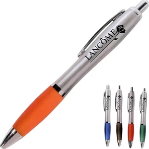 Duke - Sleek Pen Features Brushed Aluminum Look, Chrome Accents And Grip
