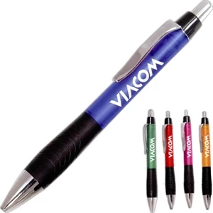 Windsor - Smooth Writing Pen Comes With A Grip, Chrome Accents, Translucent Colored Barrels