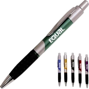 Oxford - Unique Pen Features Rubberized Grip, Chrome Tip And Clip, And Brushed Accents