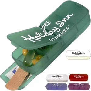 Duo Series - Duo Pill Case With Four Separate Compartments And Sliding Bandage Tray