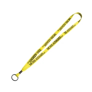 1/2" Waffle Weave Dye-sublimated Lanyard With Metal Crimp And Metal Split Ring