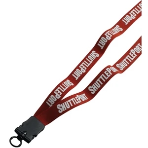 3/4" Stretchy Elastic Lanyard With Plastic Snap-buckle Release And O-ring