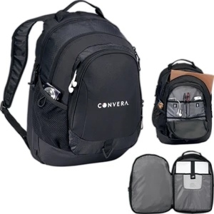 Life In Motion (tm) Primary - Computer Backpack With Tri-ring For Keys And Side Mesh Pocket