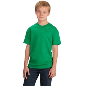 Port & Company (r) - Lights - Youth 5.4 Oz. 100% Cotton T-shirts, No Frills, Tagless Label, Coverseamed Neck
