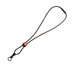 Round Slider - 3/16" Leather-like Cord Lanyard With Domed Slider. Clearance