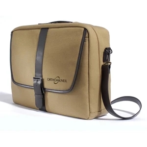 Hamilton - Printed - Tan Waterproof Canvas Computer Case, Accented With Brown Trim For A Classic Look