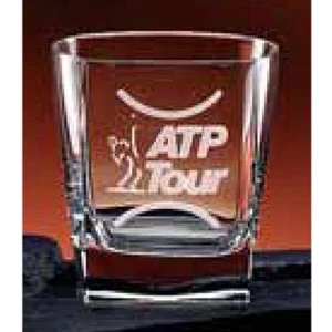 Geo - Set Of 2 - On The Rocks 13 Oz Glass Named For Its Unusual Square Shape