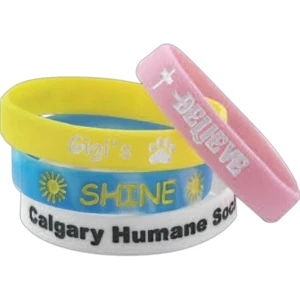 Silicone Wristband Color Filled ADULT