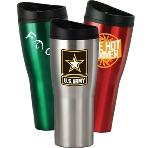 Sippy - 16 Oz. Travel Tumbler With Stainless Steel Outer Shell, And Plastic Liner