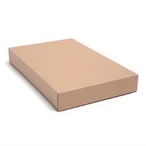 Natural Kraft Pinstripe Apparel Box (15" x 9 1/2" x 2")