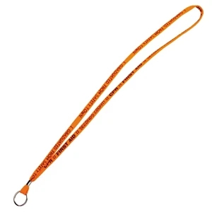 Screen Printed, Standard Length Lanyard With Split Ring Attachment, 1" X. 19"