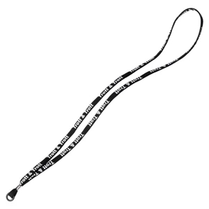 Screen Printed, Standard Length Lanyard With Rubber O-ring Attachment, 1" X. 19"
