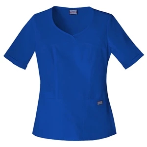 Cherokee - Galaxy Blue - Sa4746 Cherokee Novelty V-neck Scrub Top - 15 Colors Available