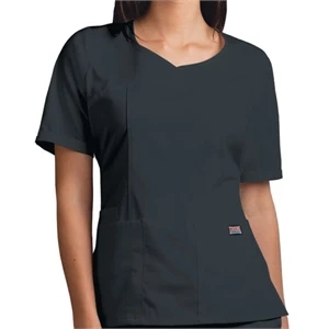 Cherokee - Pewter - Sa4746 Cherokee Novelty V-neck Scrub Top - 15 Colors Available