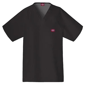 Cherokee - Black - Sa816106 Dickies Men's Raglan Sleeve Scrub Top - 9 Colors Available