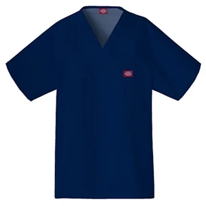 Cherokee - Navy - Sa816106 Dickies Men's Raglan Sleeve Scrub Top - 9 Colors Available